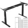 Elektriski regulējams rakstāmgalda rāmis, divmotoru, 65-129 cm, melns