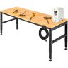 Augstumā regulējams darbagalds 155x51 cm ar strāvas kontaktligzdu