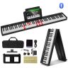 Salokāmas 88 taustiņu digitālās klavieres ar Bluetooth un MIDI, melnas