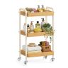 SONGMICS LRC081YL01 Trolley, 3 shelves, Sand, 41.3 × 73 × 27.5 cm
