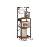 Virtuves plaukts VASAGLE KKS013KD02, 4 līmeņi, brūna/melna, 45 × 140 × 40 cm