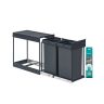 Virtuves atkritumu tvertne SONGMICS, 2 × 15 l, Pelēka, 48,6 × 25,4 × 44 cm