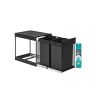 Virtuves atkritumu tvertne SONGMICS, 2 × 20 l, Melna, 48,6 × 32,4 × 44 cm