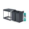 Virtuves atkritumu tvertne SONGMICS, 2 × 20 l, Pelēka, 48,6 × 32,4 × 44 cm