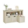 Rotaļlietu kaste VASAGLE LHS380W01, ar plauktiem, 102 × 60 × 30 cm