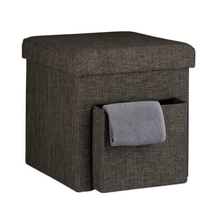 Складное сиденье с отделением 38x38x38 см., коричневое