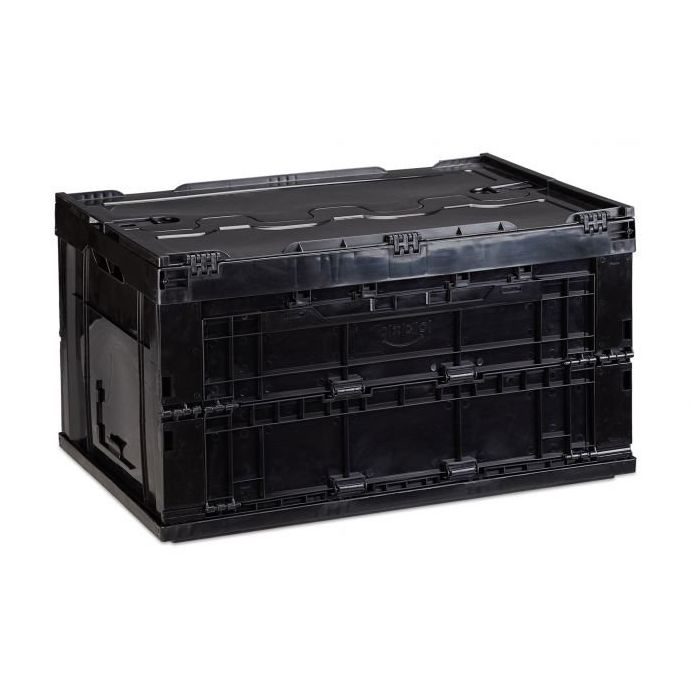 Коробка складная с крышкой 32,5х58,5х39,5см., цвет черный.