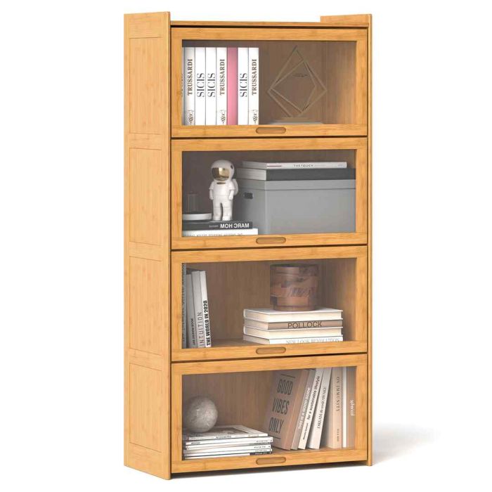Книжный шкаф 69x34x140см, светло-коричневый