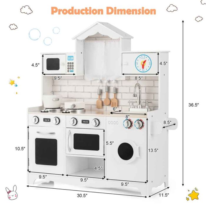 Детская кухня 78x29x93см, разных цветов