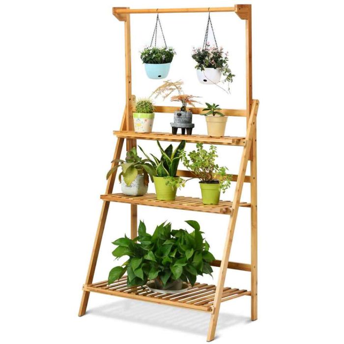 Подставка для растений 70x40x144см, светло-коричневого цвета