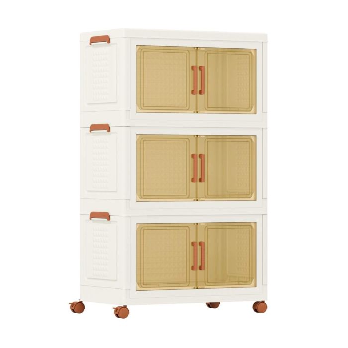 Книжный шкаф 62,5x34,5x99,5см, бело-коричневый цвет