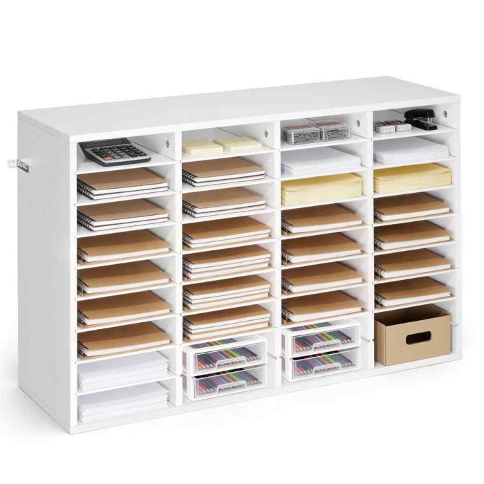 Biroja dokumentu organizators VEVOR ZH651, 36 nodalījumi, Balts, 95,7 × 60 × 30 cm