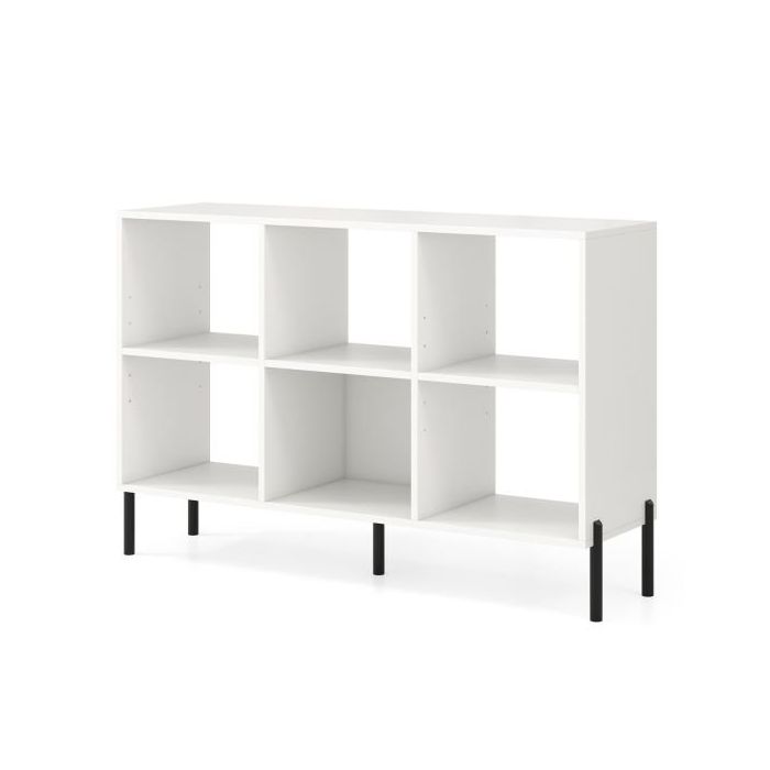 Отдельностоящая полка 120x35x79,5 см, белого/чёрного цвета