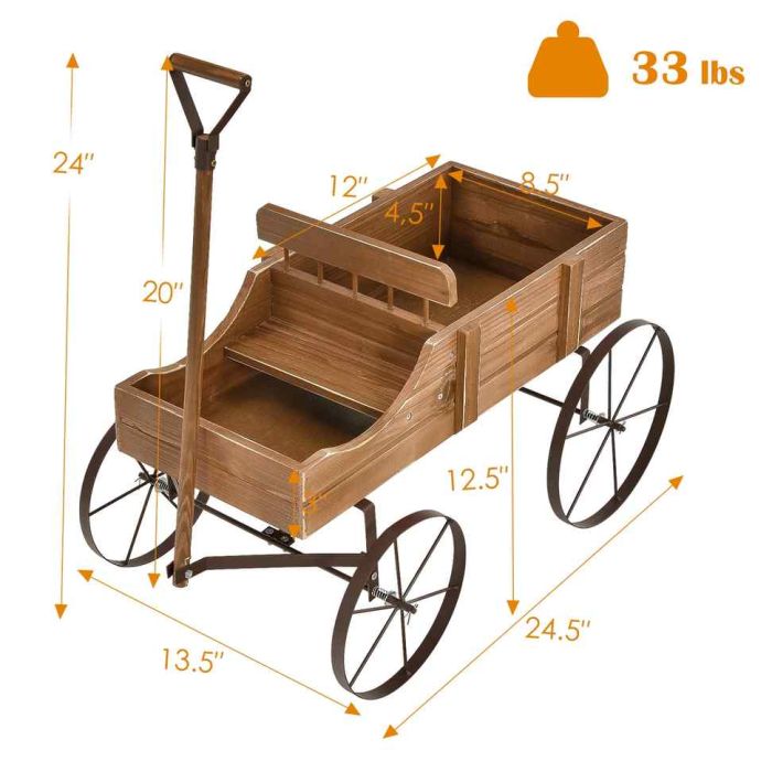 Подставка для цветов 62x34x60см, коричневого цвета