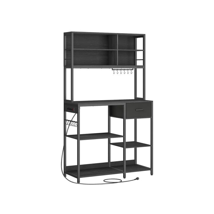 Полка кухонная 40,5x110x180,4см., черная