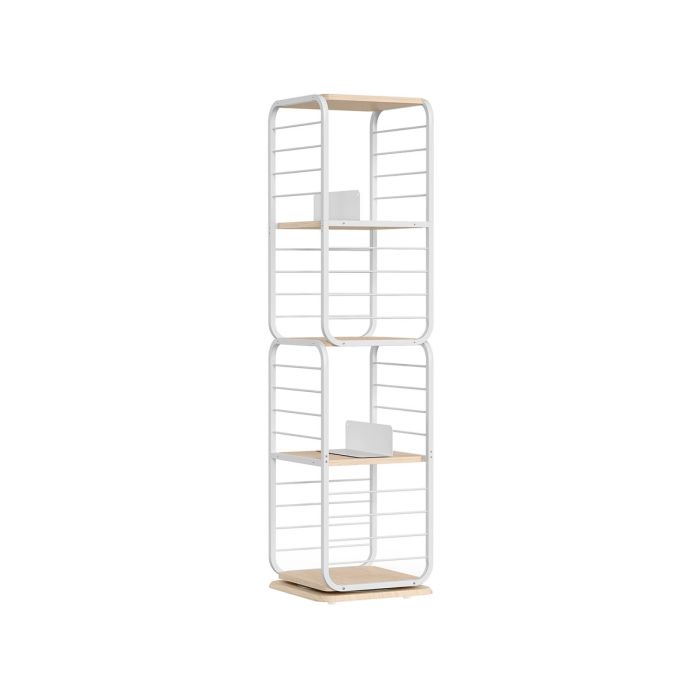 Полка 43x43x158см., белая/светло-коричневая