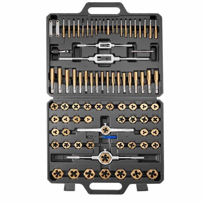 Набор метчиков и плашек VEVOR 86PC, 86 деталей, 42,5 × 8 × 38 см