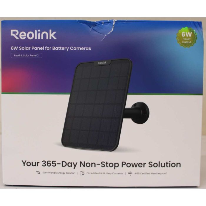 Saules lādētājs videokamerām Reolink Solar Panel 2, 6 V, Type-C, 210,6 × 174,6 × 15,4 mm