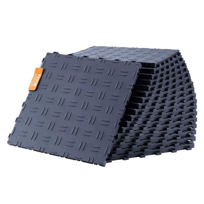 Плитка для пола гаража, 12x12x0,53 дюйма, противоскользящая, графитово-серый цвет, 25 шт.