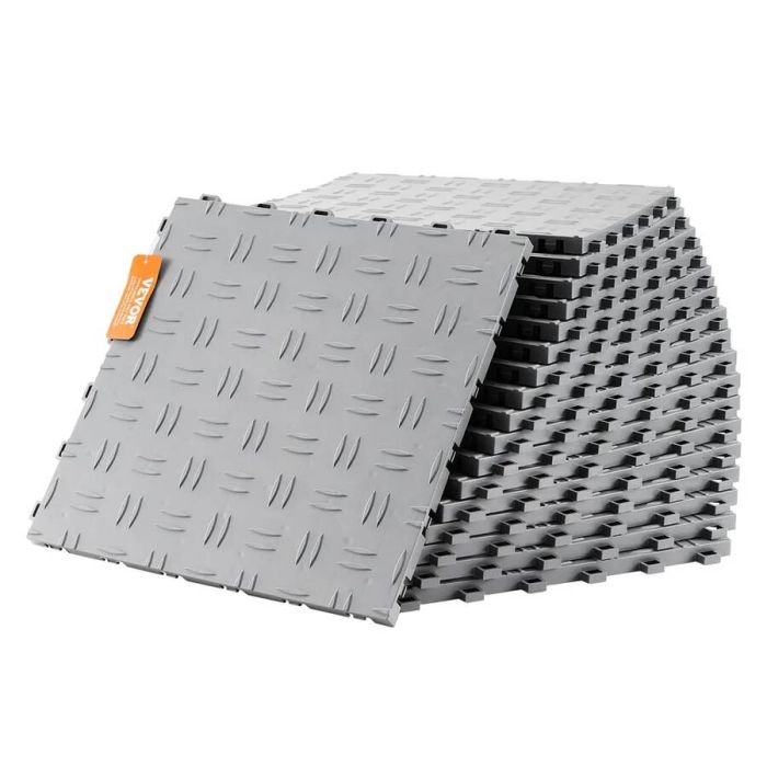 Нескользящая серебристая плитка для пола гаража, 12x12 дюймов, 50 шт.