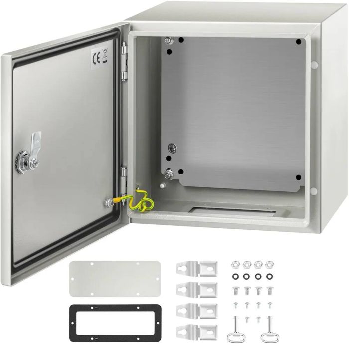 Стальная электромонтажная коробка NEMA 4X 30x30x20 см, степень защиты IP66, водонепроницаемая и пылезащитная.