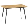 Ēdamistaba galds Homcom 160x75x77cm, gaiši brūnas/melnas krāsas