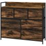 Komoda Homcom 98x29x85cm, brūnas/melnas krāsas