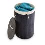 Veļas grozs 65x41cm, 70l, melns/balts
