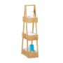 Vannas istabas plaukts ar 3 groziem 82x18x30cm., gaiši brūns/balts