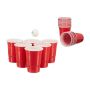 Spēle "Beer Pong", sarkanā un baltā krāsā