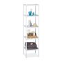 Vannas istabas plaukts ar 5 plauktiem 139,5x34,5x33cm., balts
