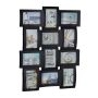 12 fotoattēlu kolāža 60,5x47,5x3,5 cm, melnā krāsā