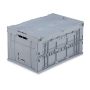 Коробка складная с крышкой 32,5х58,5х39,5см., цвет серый.