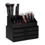 Grima organizators ar atvilktnēm 19x23,5x14cm., melnā krāsā