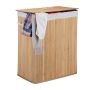 Veļas grozs ar 2 nodalījumiem 63x55x35cm, 95l., gaiši brūns/balts