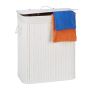 Veļas grozs ar 2 nodalījumiem 63x55x35cm, 95l, balts