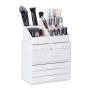 Grima organizators ar atvilktnēm 29x23,5x14cm., baltā krāsā