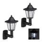 2 āra sienas lampu komplekts 25x17x12cm., melns/sudraba krāsa