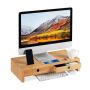 Monitora statīvs ar atvilktnēm 12x56x27cm., gaiši brūnā krāsā