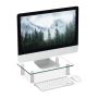Caurspīdīgs monitora statīvs 38,5x24cm., sudraba krāsā