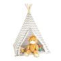 Bērnu rotaļu mājiņa "Teepee" 160x115x115cm., balta/gaiši pelēka