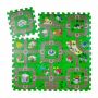 Игровой коврик "Delionė" 1x31x31см., зелёный/серый