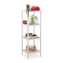 Vannas istabas plaukts ar 4 plauktiem 112x36x36cm., balts