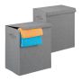 2 veļas grozu komplekts 50,5x45x30,5cm, 61l., pelēks