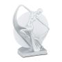 Galda lampa 34,5x27x14 cm, sudraba/baltā krāsā