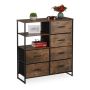Kumode ar 6 atvilktnēm 92x84x32cm., brūna/melna
