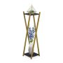 Подставка для цветов с 2 полками 99x29x29см., золотой/черный