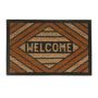Придверный коврик "Welcome" 60х40 см., оранжевый/черный/светло-коричневый