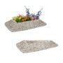 Komplektā 2 dārza podi 10x55x25cm., gaiši brūns/balts