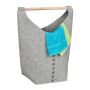 Veļas grozs 68x62x34,5cm, 50l., pelēks/gaiši brūns/melns